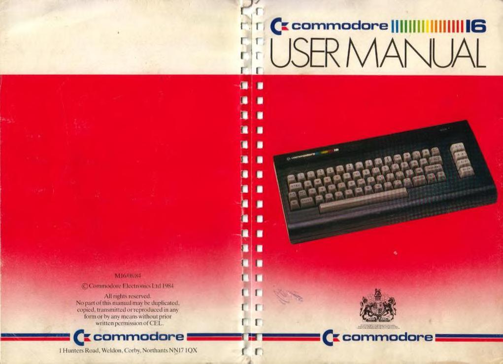 Il manuale originale del Commodore 16