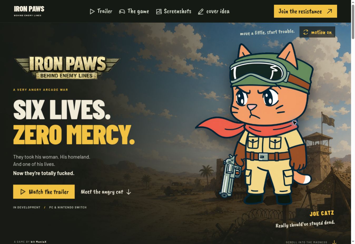Il sito Iron Paws realizzato dallo Studio